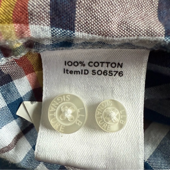 L.L. Bean signature slim fit size XLPlaid Men's Shirt Multicolor work Wear - Picture 8 of 9